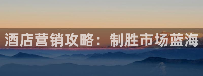 必赢棋盘app下载：酒店营销攻